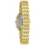 Bulova Damenuhr mit Gliederarmband, seitlicher Ansicht des Gehäuses und Saphirglas