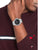 Tommy Hilfiger Herren-Armbanduhr mit silbernem Metallband und schwarzem Zifferblatt