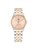 Tommy Hilfiger Jade Armbanduhr mit zweifarbigem Armband, roséfarbenem Zifferblatt und Logo