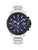 Tommy Hilfiger Chronographen-Herrenuhr mit silbernem Armband, blauem Zifferblatt