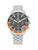 Tommy Hilfiger Chronograph-Uhr mit silberfarbenem Armband, schwarzem Zifferblatt mit Datumsanzeige