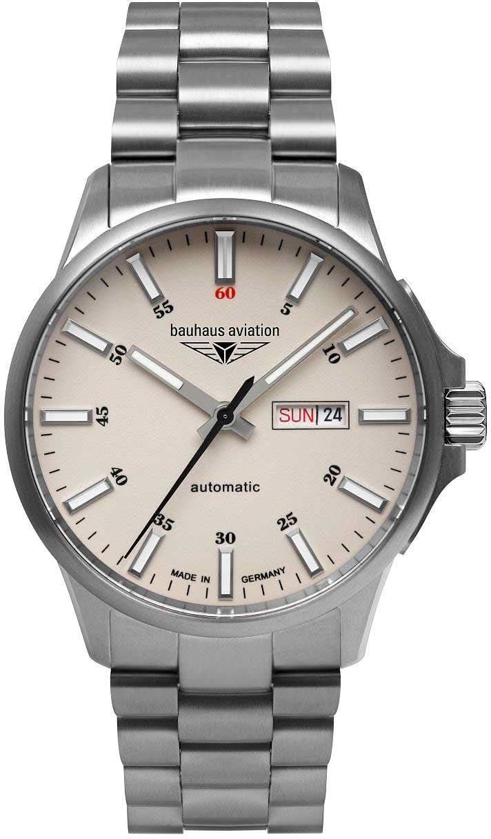 Montre homme avec bracelet rond en acier inoxydable argenté, cadran avec index et guichet date à 3h
