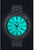 Bracelet de montre pour homme avec cadran vert lumineux, sous-cadrans chronographes et bracelet en métal