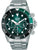 Herren-Armbanduhr LORUS Sport mit Chronograph, schwarzem Zifferblatt und Metallarmband