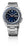 Herrenuhr mit blauem Zifferblatt, Edelstahlband, Datumsfenster und blau-weißer Lünette