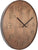Horloge murale en bois avec chiffres en bois, aiguilles noires et inscription NEXTIME intégrée