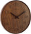 Horloge murale ronde en bois avec chiffres romains en bois, aiguilles noires et logo NEXTIME