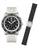Luminox Taucherchronograph mit schwarzem Zifferblatt, grauem Gummiarmband und Zusatzband