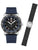 Luminox Pacific Diver Chronograph Armbanduhr mit blauem Silikonband und blauem Zifferblatt