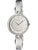 Damenarmbanduhr in Silber mit weißem Zifferblatt und Titan-Armband, rundes Gehäuse