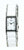 Bracelet de montre pour femme avec cadran rectangulaire, anneau blanc et bracelet en titane