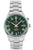 Herrenuhr mit grünem Zifferblatt und silbernem Edelstahlarmband, Automatik, Saphirglas