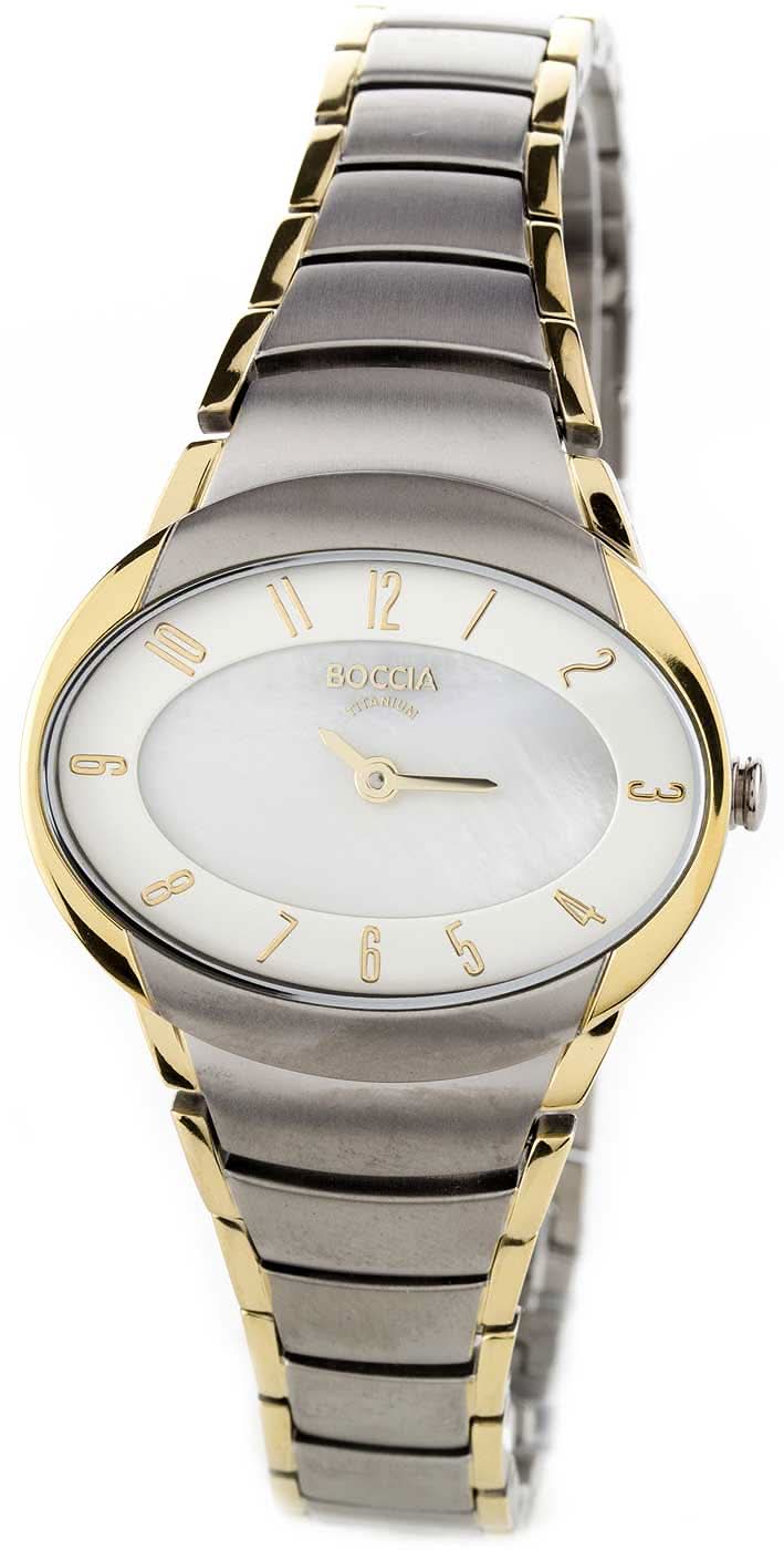 Montre pour femme avec cadran blanc, accents dorés et bracelet en métal gris