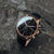 Herren-Chronograph, schwarzes Lederarmband, schwarzes Zifferblatt mit Chronograph-Design