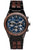 Herren-Chronograph von HOLZKERN mit blauem Zifferblatt und Holz-Edelstahlarmband