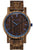 Herren-Armbanduhr aus Holz mit blauem Ziffernring, Zeigern und analoger Anzeige