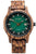 Holzkern Nightbird Herren-Armbanduhr mit grünem Zifferblatt und Naturholzband