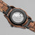 Holzkern Nightbird Rückseite der Armbanduhr mit Naturholzband und Sichtboden