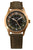 Solararmbanduhr Holzkern Wildlight mit moosgrünem Zifferblatt und goldfarbenem Gehäuse