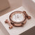 Holzkern Ida Damenarmbanduhr Roségold • Marmorzifferblatt • Walnussholz-Lünette, Bild 5