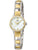 Bracelet de montre pour femme Boccia avec bracelet métallique bicolore, cadran rond et accents dorés