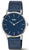 Boccia Damenuhr mit blauem Zifferblatt und blauem Metallarmband