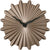 Horloge murale design coquillage, métal doré avec aiguille noire