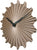 Horloge murale design coquillage doré, centre noir avec aiguilles
