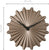 Horloge murale style coquillage, métal doré, Ø 40 cm