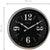 Horloge murale avec cadran noir et cadre en métal, diamètre 39 cm