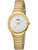 Damenarmbanduhr Boccia mit goldfarbenem Titan-Gliederarmband, rundem Zifferblatt, Mineralglas
