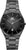 Bracelet de montre pour homme en acier inoxydable, cadran sombre avec index et guichet date