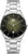 Herrenarmbanduhr mit Edelstahlband, grün-schwarzem Zifferblatt, Indexen und Datumsanzeige