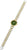 Montre pour femme avec bracelet bicolore en métal et boîtier rond, cadran vert