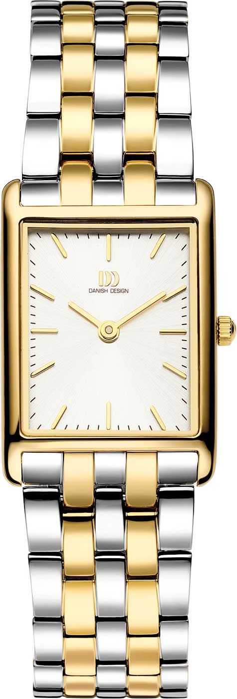 Bracelet de montre pour homme en titane, bracelet à maillons bicolore, cadran rectangulaire beige