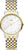Montre pour femme Danish Design avec cadran blanc, détails dorés et bracelet en acier inoxydable.