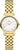 Montre danoise pour femme avec bracelet doré, cadran blanc et affichage analogique