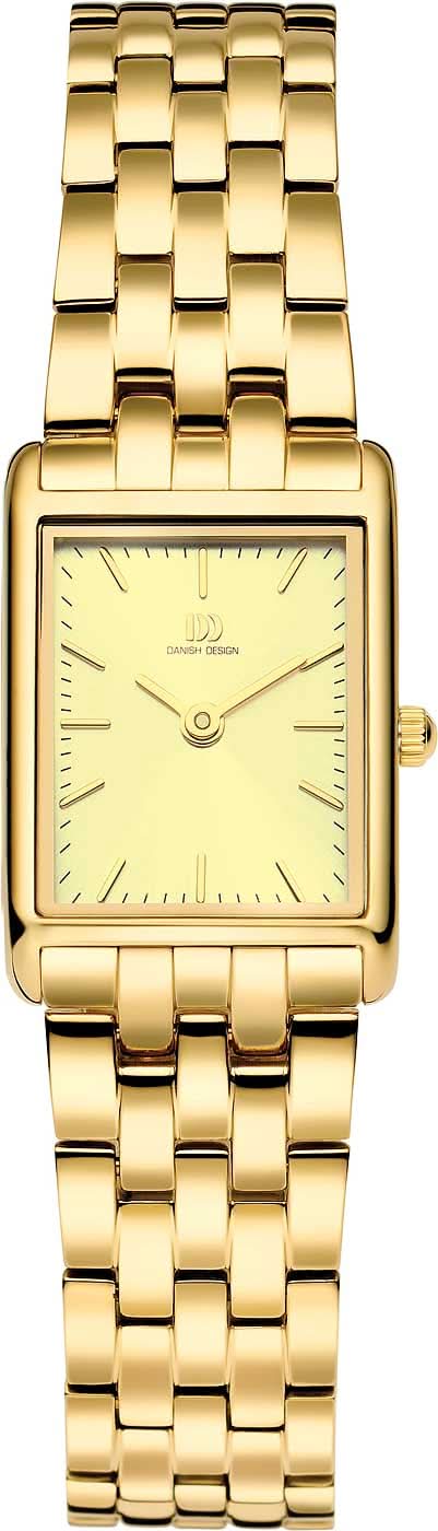 Bracelet de montre pour homme avec bracelet en métal doré et cadran carré, index fins