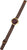 Montre pour femme sur bracelet milanais marron avec boîtier rond doré et cadran violet