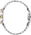 Bracelet de montre pour femme avec bracelet en métal argenté et lunette partiellement plaquée or