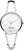 Montre pour femme avec cadran blanc rond, boîtier argenté et bracelet fin en métal