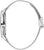 Montre pour femme avec boîtier, couronne et bracelet milanais argentés, vue de côté