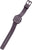 Montre pour femme sur bracelet en silicone violet avec boucle ardillon et cadran rond foncé