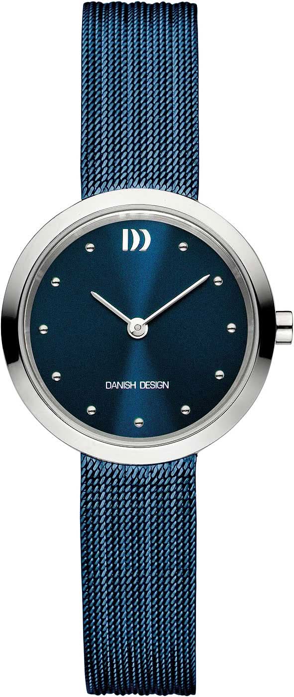 Herrenarmbanduhr: blaues Zifferblatt, blaues Textilarmband, silbernes Titan-Gehäuse