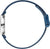 Herrenarmbanduhr mit blauem geflochtenem Armband und rundem silbernem Gehäuse