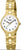 Damenarmbanduhr mit goldfarbenem Titanarmband und weißem Zifferblatt