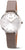 Montre Boccia pour femme avec bracelet en cuir marron, boîtier rond, cadran blanc