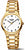 Montre BOCCIA pour femme dorée avec cadran rond et bracelet en métal