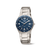 Damenarmbanduhr mit blauem Zifferblatt, Metallarmband und Analoganzeige, 10-bar wasserdicht