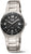Montre Boccia pour femme avec bracelet en métal argenté, cadran noir et affichage de la date